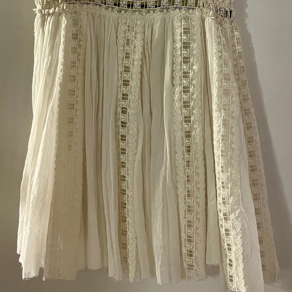 Free People Verona Square Neck Broderie Princess Dress L - Picture 7 of 9